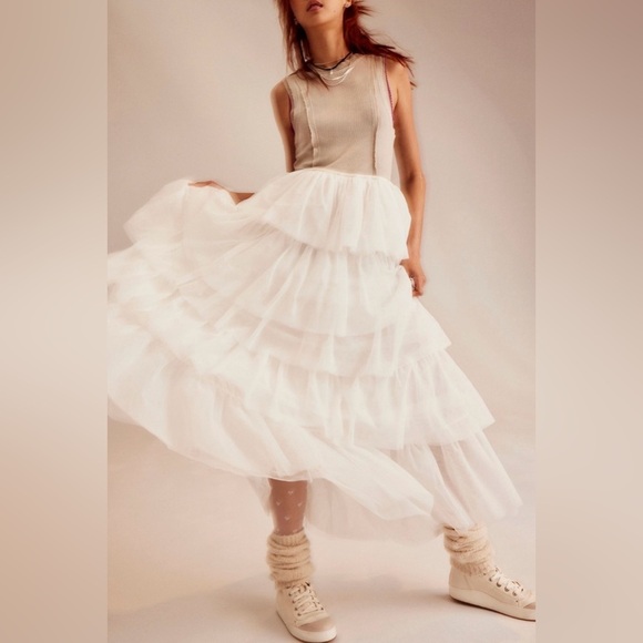 NIB We The Free Saturday Hightop Leather Sneaker 7 White Crackle - Picture 5 of 11